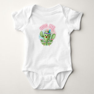 Hug Me Cactus Funny Cosy Baby Bodysuit