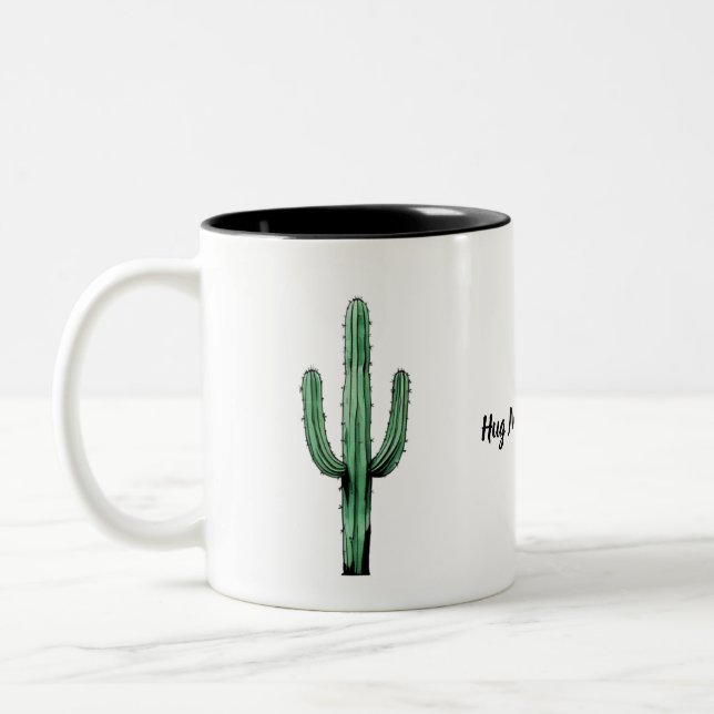 Hug Me Cactus Mug – Funny & Bold Design (Left)