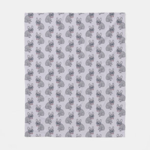 Hug me, cute Lilac Frenchie needs a hug Fleece Blanket