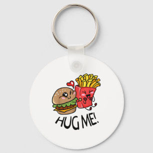 Hug Me Kawaii Hamburger And Fries Couple St. Valen Key Ring
