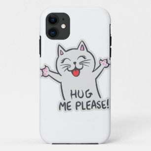 Hug me please - Choose background color iPhone 11 Case