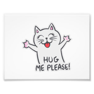 Hug me please - Choose background colour Photo Print