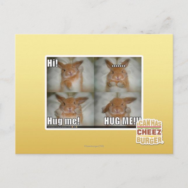 Hug me postcard (Front)
