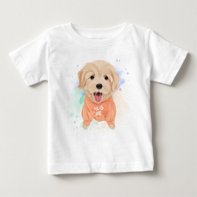 Hug Me Puppy Baby T-Shirt (Front)