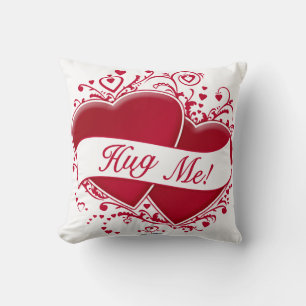 Hug Me! Red Hearts Cushion