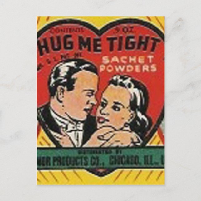 hug me tight sachet powder post card (Front)
