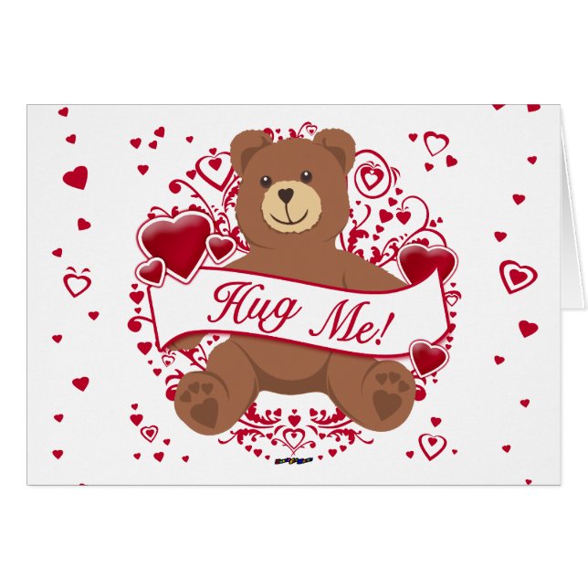 Hug Me! Valentine's Day Teddy Bear (Front Horizontal)