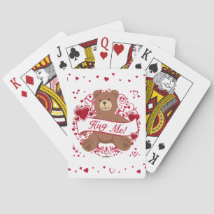 Hug Me! Valentine's Day Teddy Bear Playing Cards
