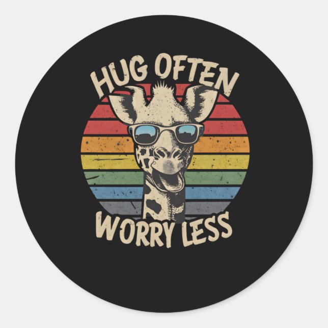 Hug Often  Classic Round Sticker (Front)