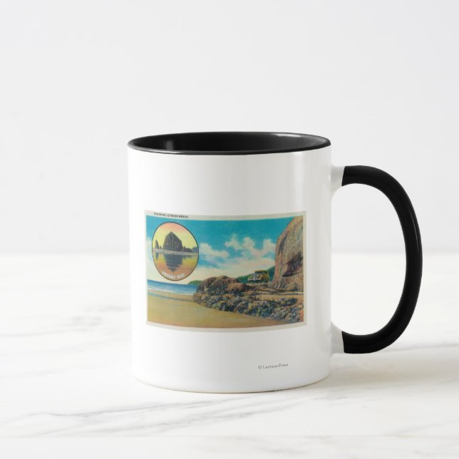 Hug Point at Cannon Beach and Haystack Rock Mug (Right)
