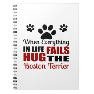 Hug The Boston Terrier Dog Notebook