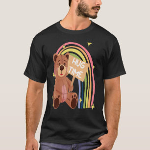 Hug Time Cute Teddy Hug Dealer Rainbow Teddy Bear T-Shirt