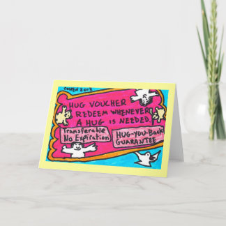 Hug Voucher - greeting card