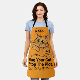 Hug Your Cat Stop The Plot Apron