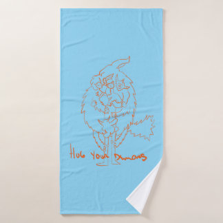 Hug Your Demons Bath Towel