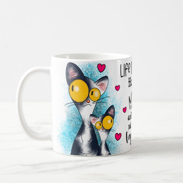 Hug your meow coffee mug (Left)