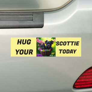 Hug Your Scottie Today Bumper Sticker