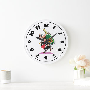 Huge Bottle Of Champagne Clock
