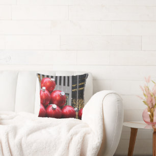 Huge Christmas Ball Ornaments in NYC Cushion