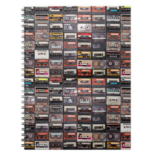 Huge collection of audio cassettes notebook