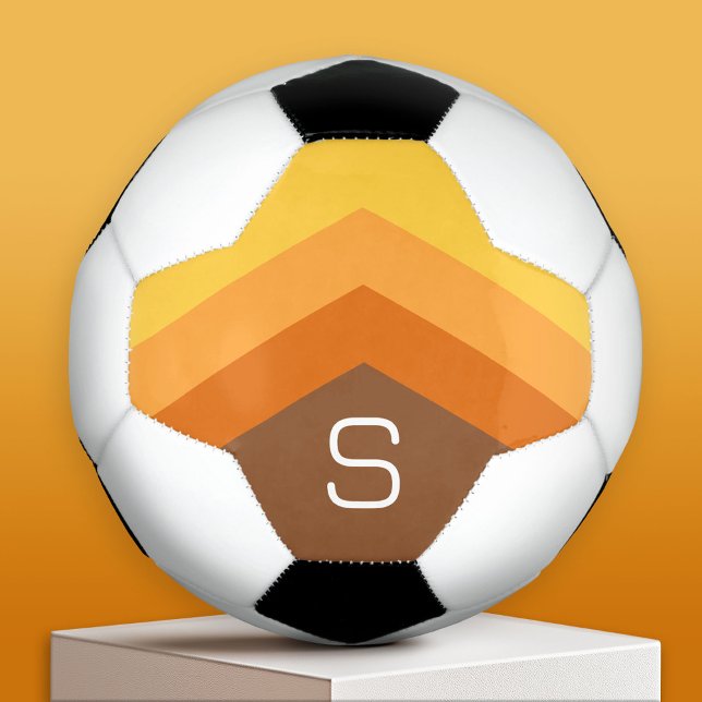Huge Colourful Chevron Darts with Monogram Soccer Ball (Custom Soccer Ball)