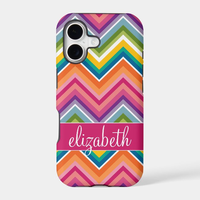 Huge Colourful Chevron Pattern with Name (Back)