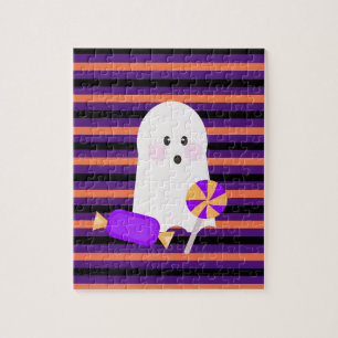 Huge Ghost and Candy Halloween Jigsaw Puzzle