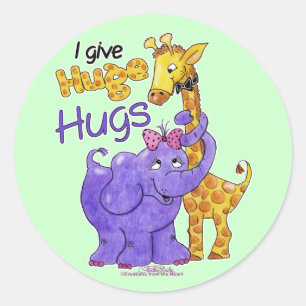 Huge Hugs Classic Round Sticker
