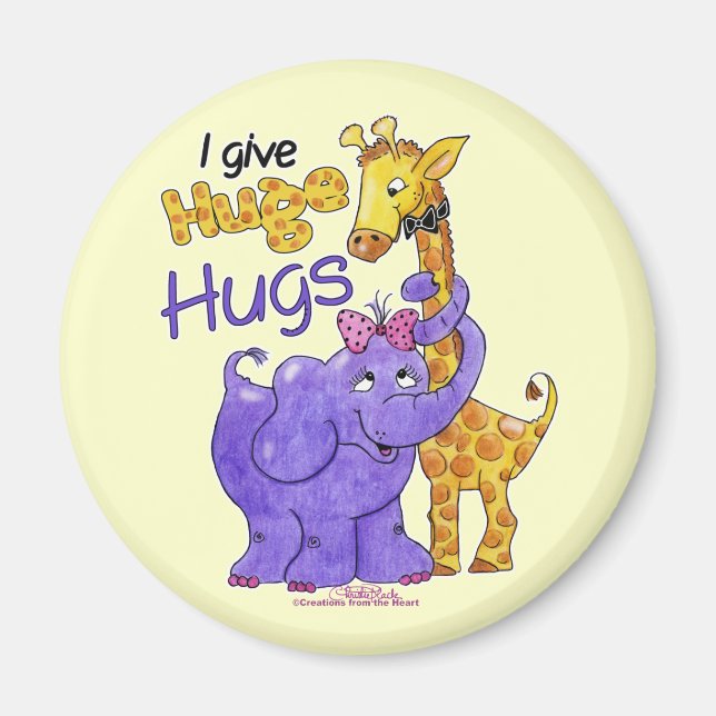 Huge Hugs Magnet (Front)