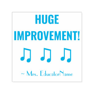 "HUGE IMPROVEMENT!" Feedback Rubber Stamp