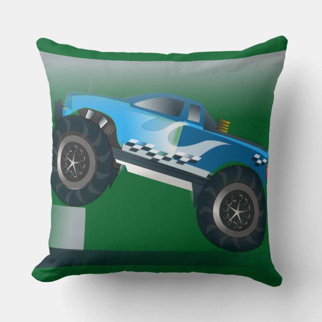 Huge Monster Truck Speedway-lover Design Cushion (Front)