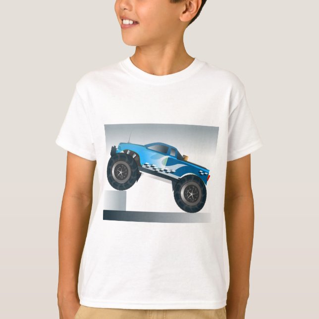 Huge Monster Truck Speedway-lover Design T-Shirt (Front)