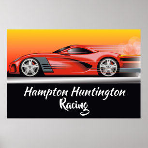 Huge Race Car Poster You Customise