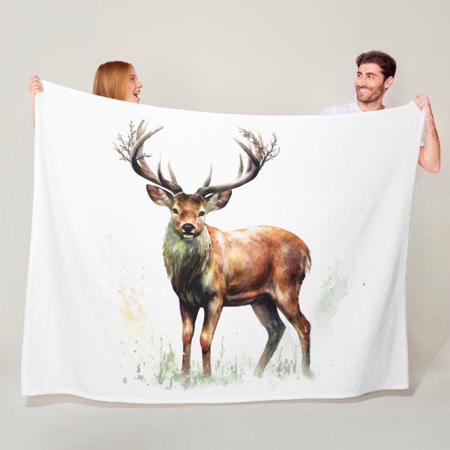 Huge Racked Deer  Fleece Blanket (In Situ)