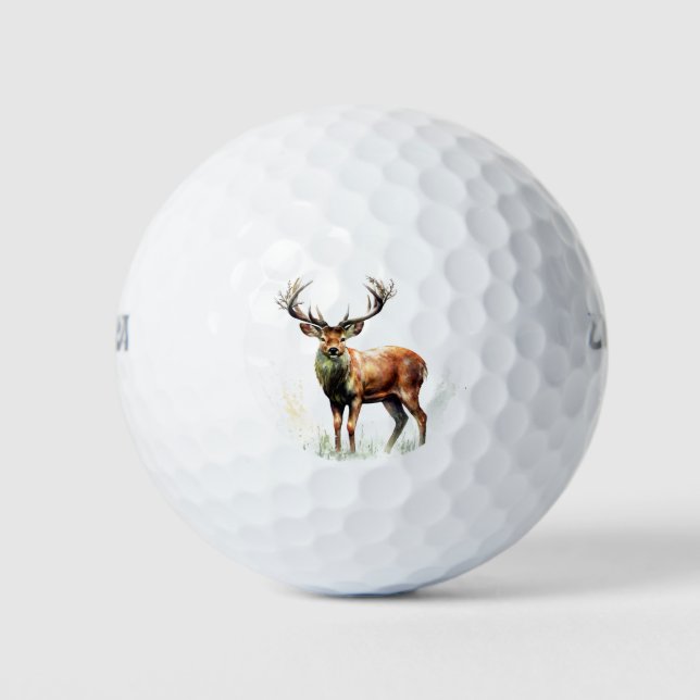 Huge Racked Deer  Golf Balls (Front)