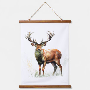 Huge Racked Deer Hanging Tapestry