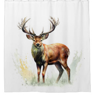 Huge Racked Deer  Shower Curtain