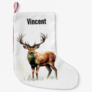 Huge Racked Deer  Small Christmas Stocking