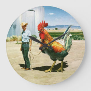 Huge Rooster Clock
