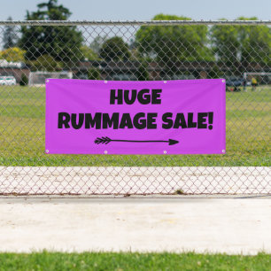 Huge Rummage Sale! Bright Banner