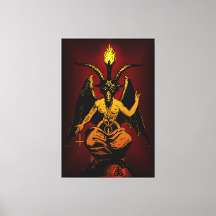 HUGE Satanic Goat 40"x60" canvas on thick 2.5" fra Print