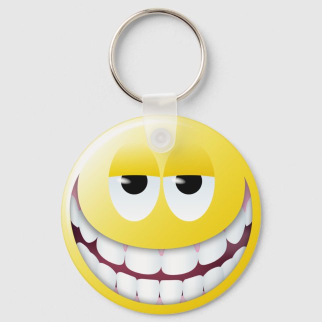 Huge Smile Face Key Ring (Front)