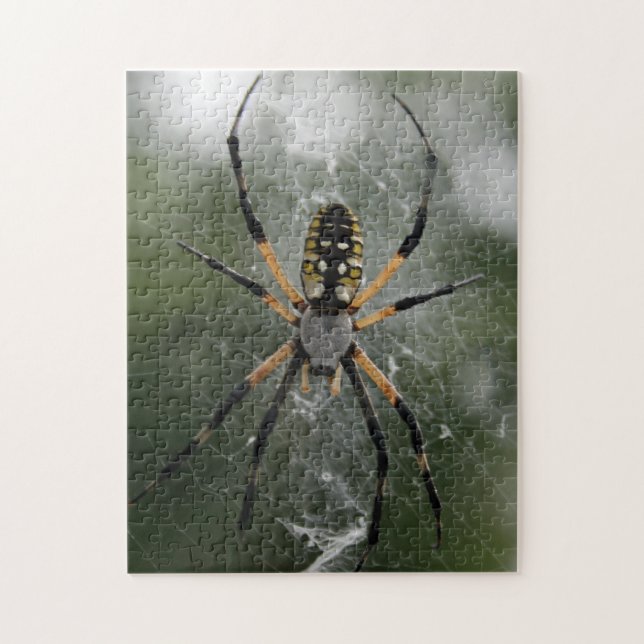 Huge Spider / Yellow & Black Argiope Jigsaw Puzzle (Vertical)