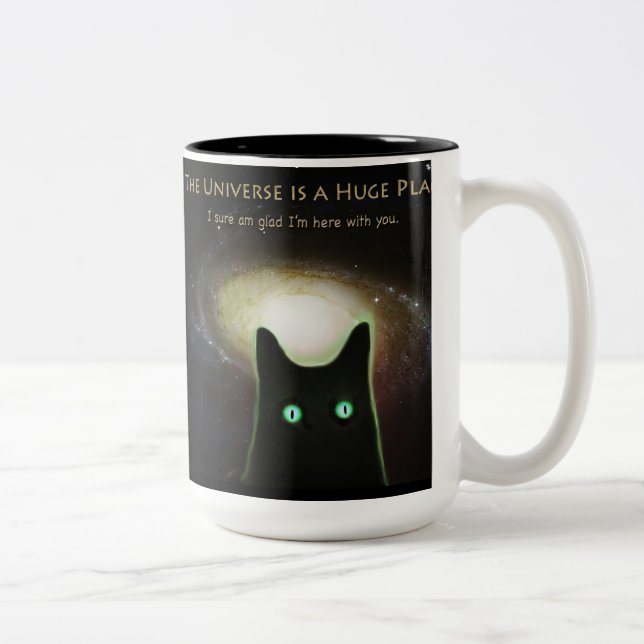 Huge Universe ~ Glad I'm Here With You Two-Tone Coffee Mug (Right)