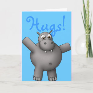 Huggable Hippo Card