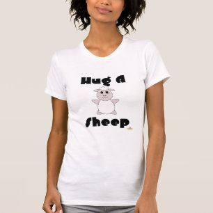 Huggable White Sheep Hug A Sheep T-Shirt