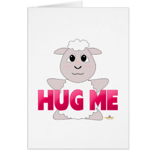 Huggable White Sheep Pink Hug Me