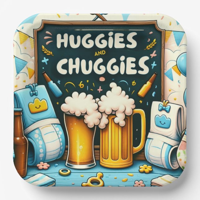 huggies and chuggies paper plate (Front)