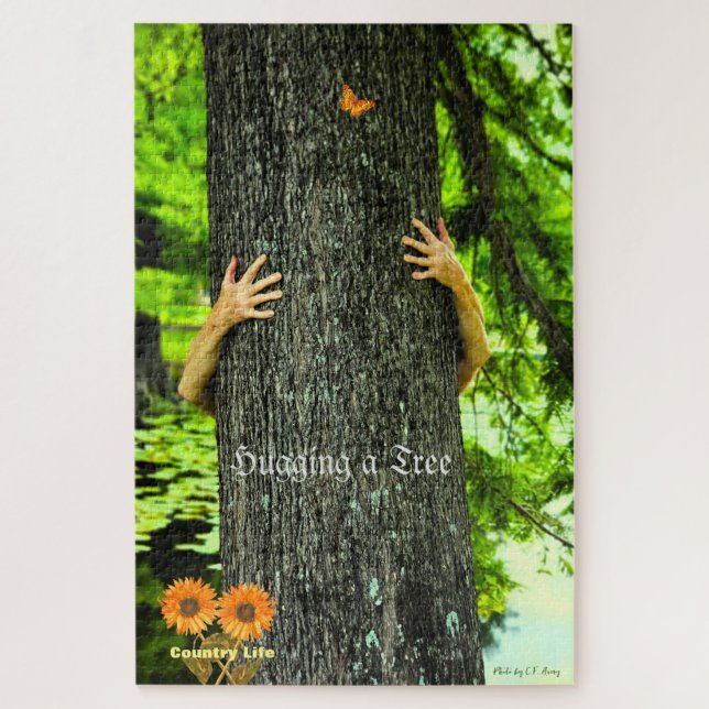 Hugging a Tree - Country Life Jigsaw Puzzle (Vertical)
