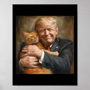 Hugging An Orange Cat 2024 Poster